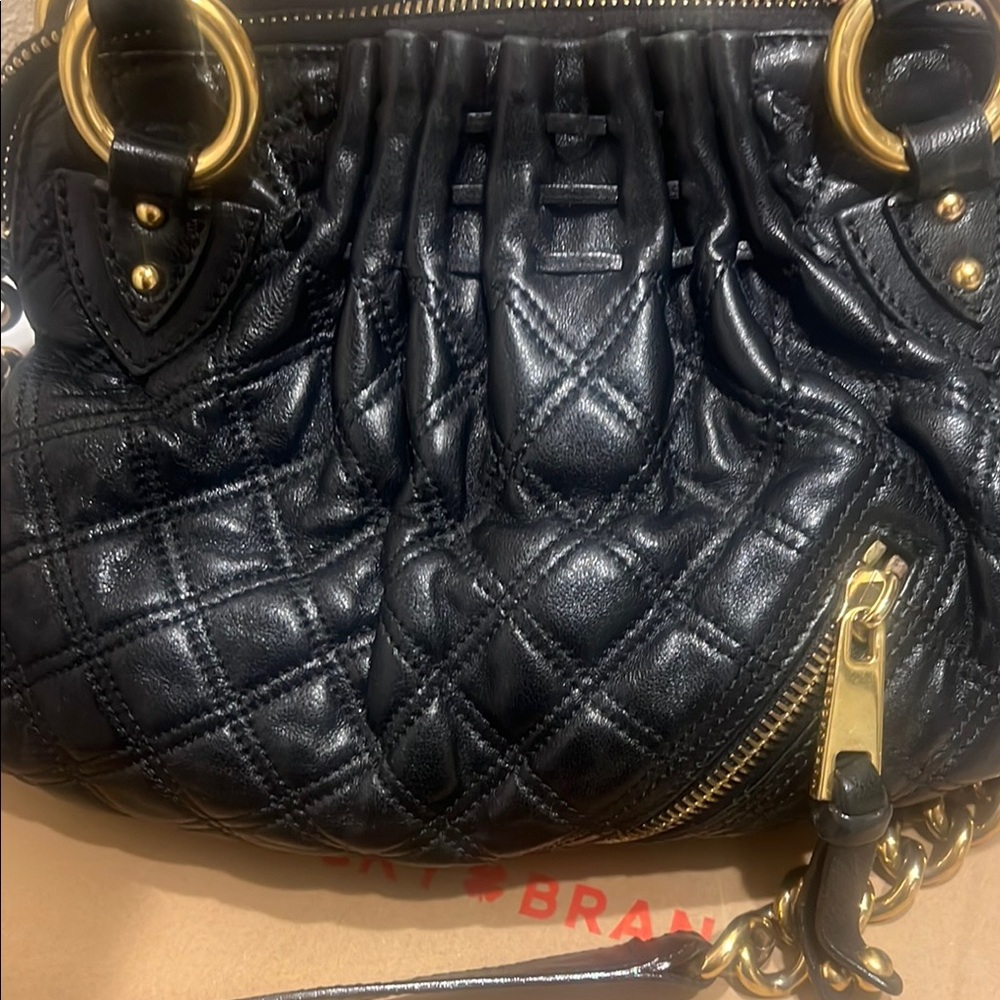 Black Quilted Leather Handbag